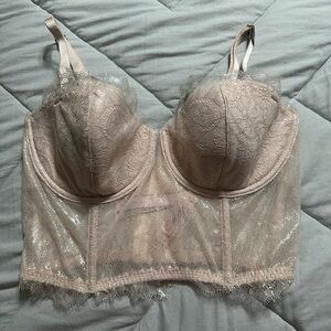 Victoria's Secret Lace Bustier in Soft Pink
